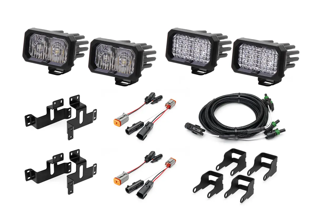 Spv Parts 2021-2026 Ford F-150 & Bronco Raptor Oem Fog Light Upgrade Kit With Brackets And Diode Dynamics Ssc2 Lights 40