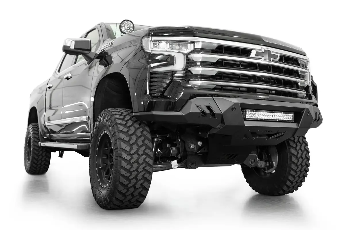 Addictive Desert Designs 2022-2024 Chevy Silverado 1500 Black Label Front Bumper 1