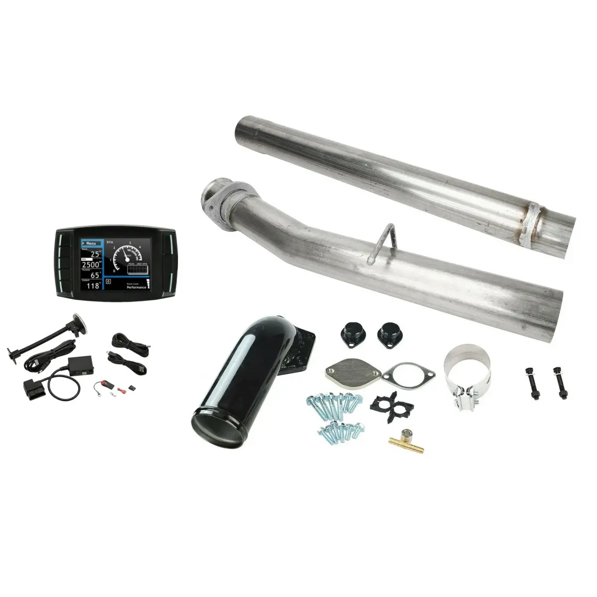 4 Inch Cat Dpf Delete Pipe Egr Delete Kit Dpf Tuner For 6.4L Powerstroke Ford F250 F350 2008-2010 1