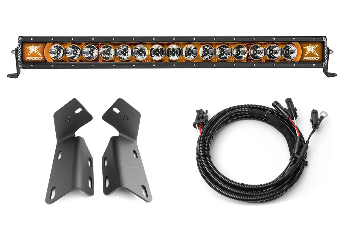 2024+ Gen 3 Ford Raptor Modular Bumper Rigid Radiance+ & Sr 40 Inch Bumper Light Bar Kit By Spv Parts 1