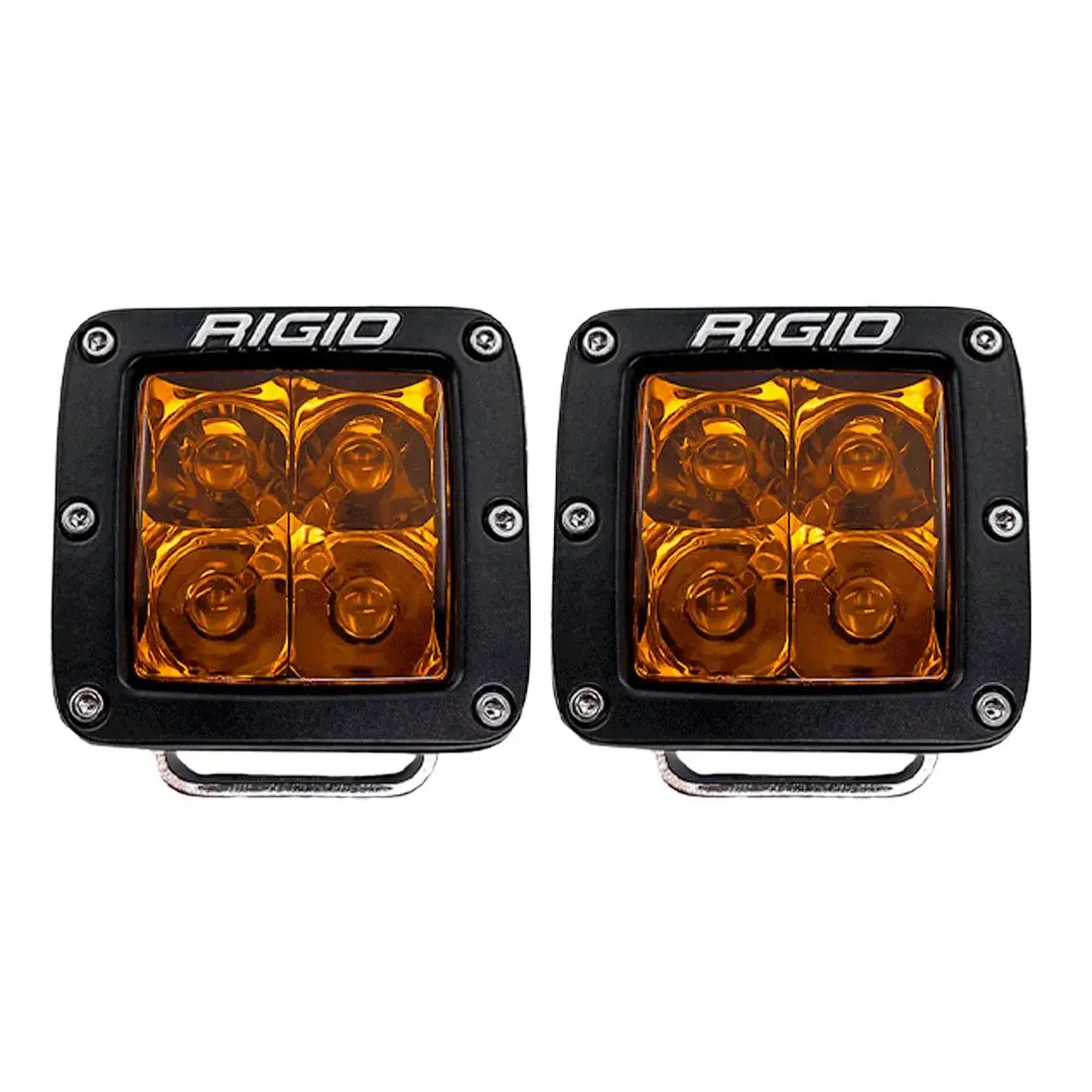 Rigid D-Series Amber Pro Spot Light Pods (Sold In Pairs) 1