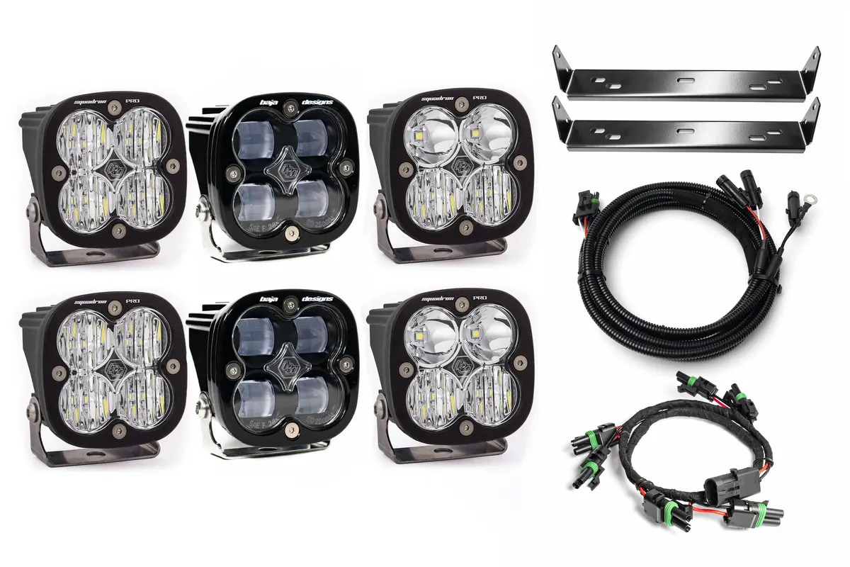 Spv Customizable - Baja Designs Squadron Sport & Pro Behind Grille Light Kit Fit 21-On Ford Raptor 1