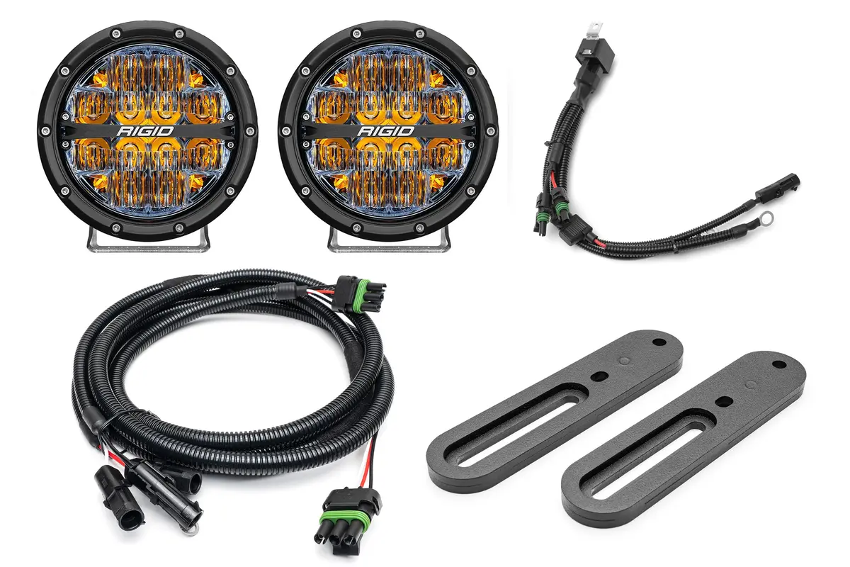 Spv Parts 2021-2025 Ford Bronco (Including Everglades) Modular A-Pillar Light Kit With Rigid Industries 6 Inch 360'S 2