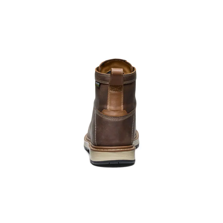 Men's San Jose 6" Waterproof 90° Heel Boot (Aluminum Toe) | Bison/Black 5