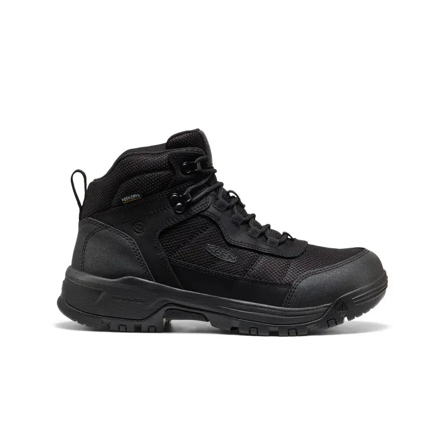Men's Skokie Waterproof Work Boot (Soft Toe)  |  Black/Black 1