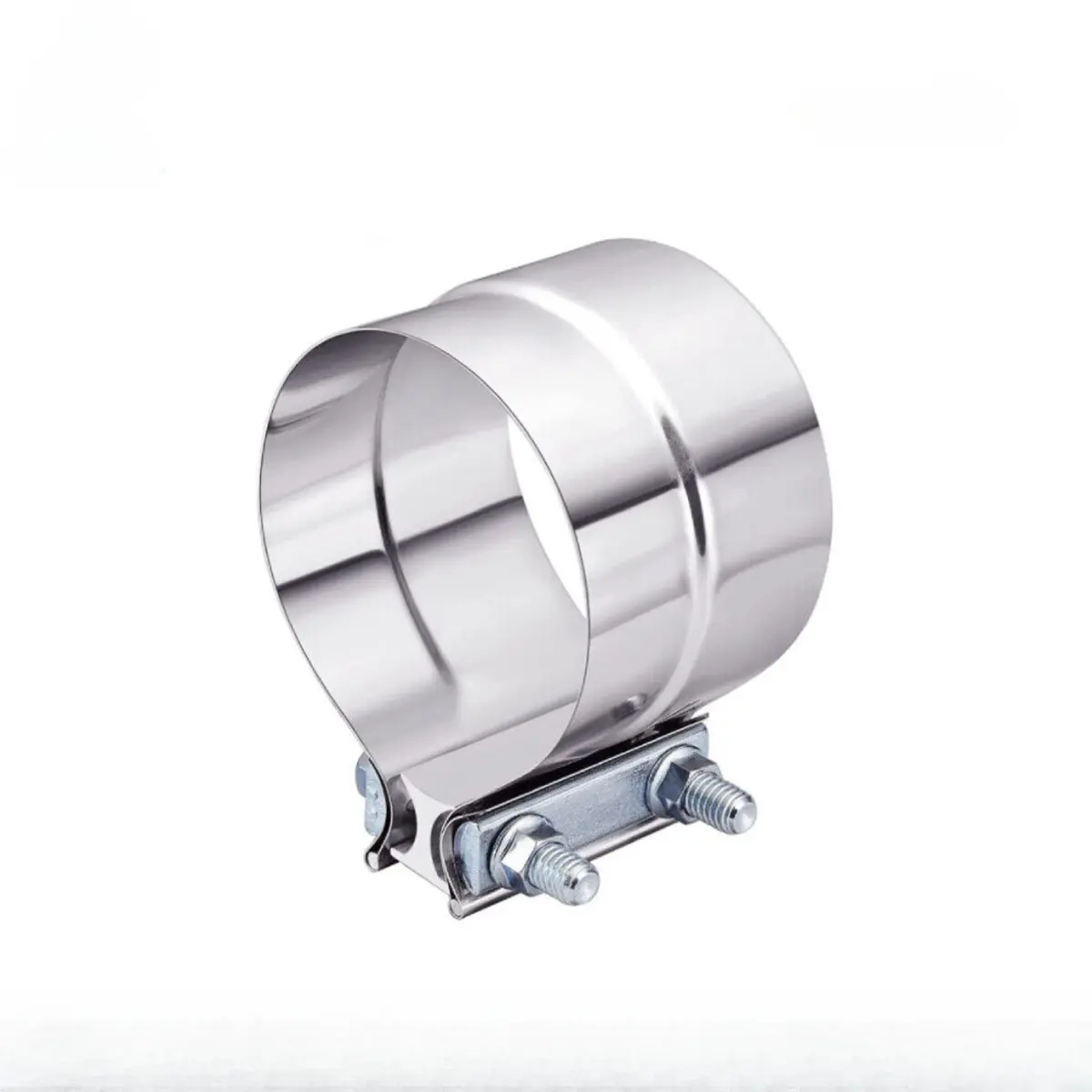 4" Inch Stainless Steel Lap Joint Exhaust Clamp Muffler Sleeve Coupler 1