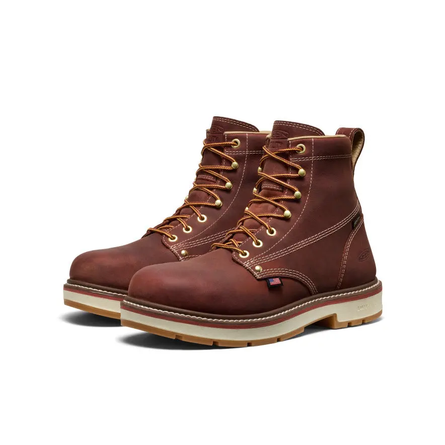 Men's Liberty 6" Waterproof 90° Heel Boot (Soft Toe) | Bombay Brown/Gum 2