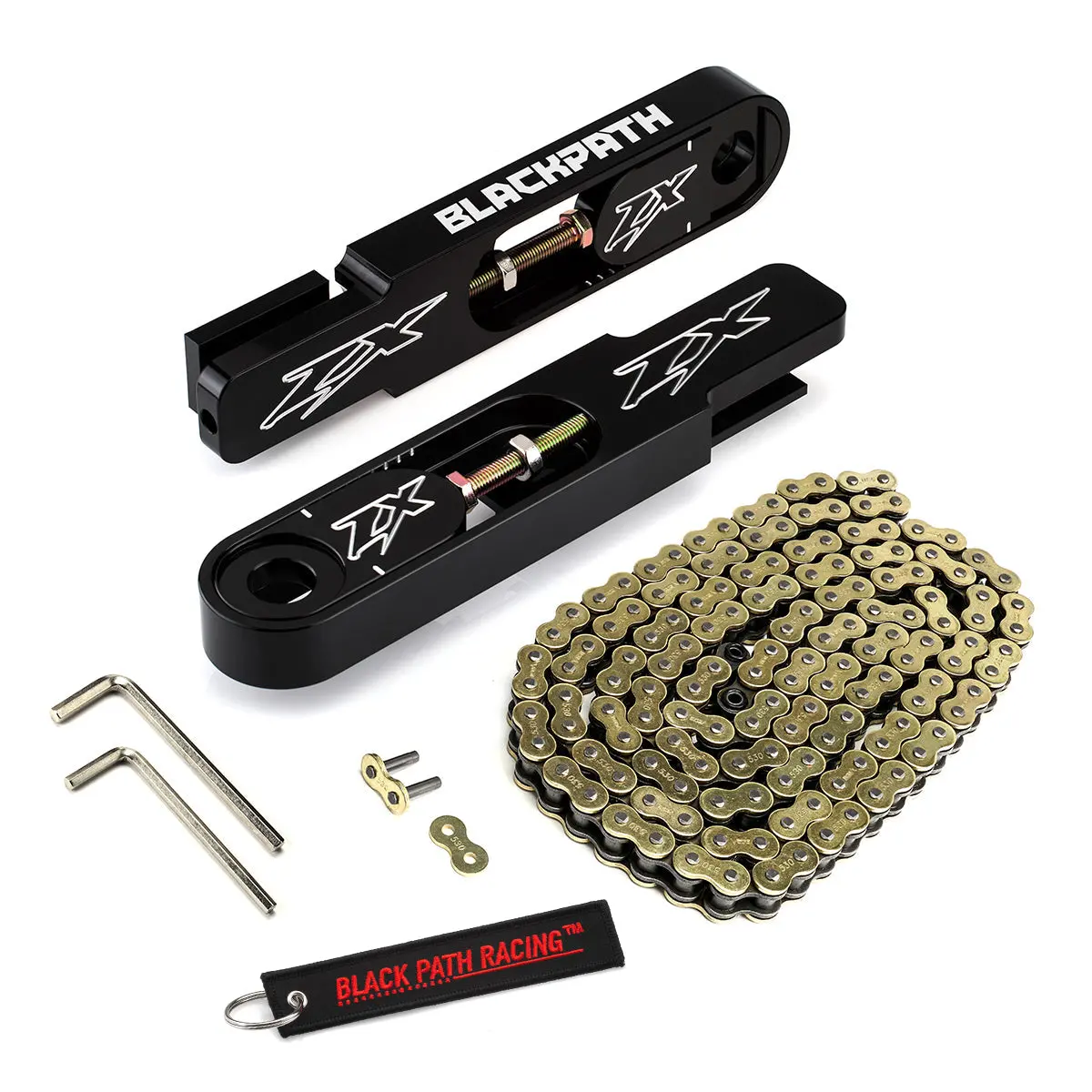 2000-2005 Kawasaki Ninja Zx-12R 5-9" Swingarm Extensions With Chain 2