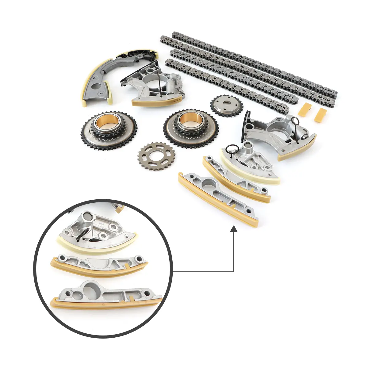 Daysyore Timing Chain Kit For 2008-2017 Audi Q5 A6 A8 S8 Ccaa Cala W/Gears 2