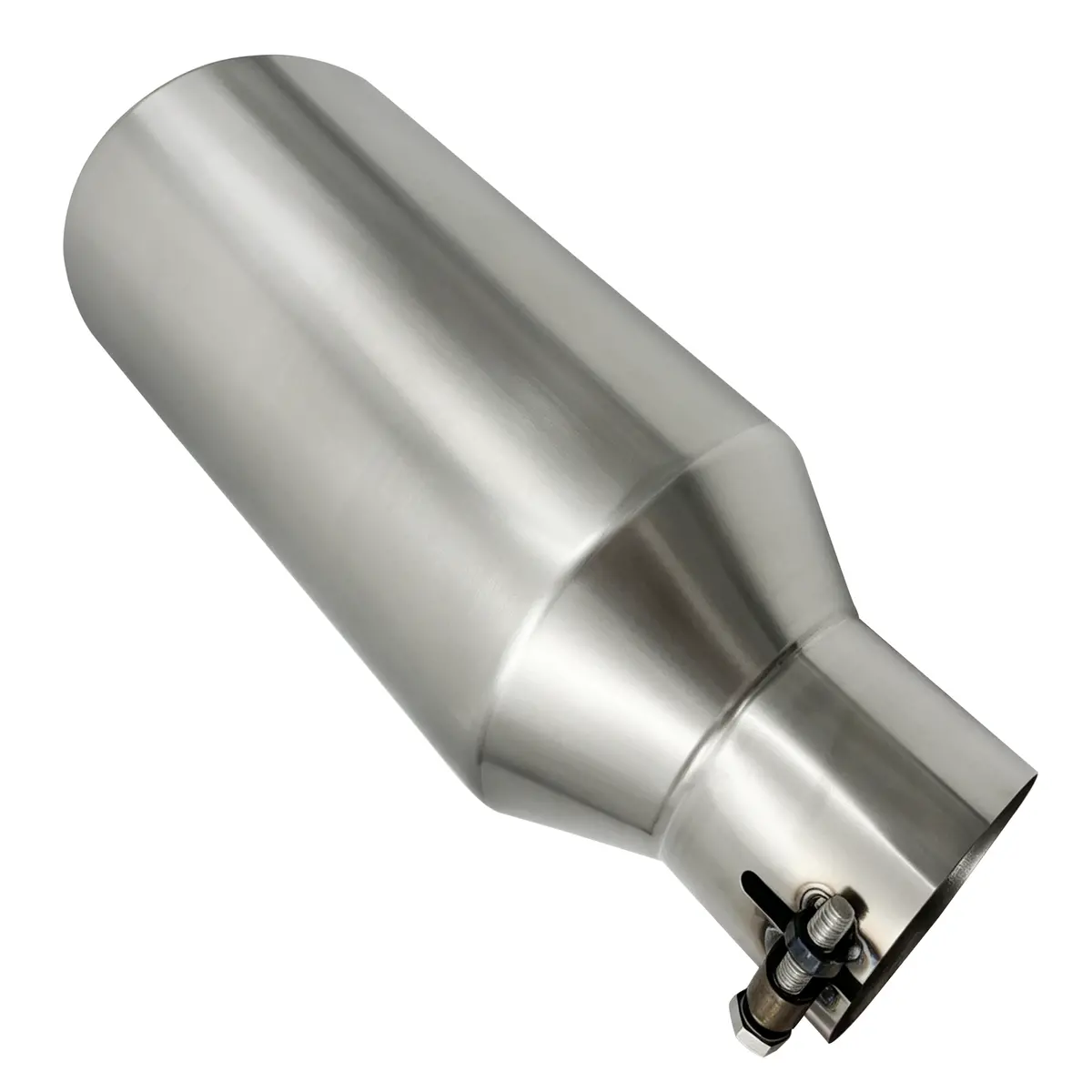 Seguler Diesel Exhaust Tip 3" Inlet 5" Outlet 12" Long Stainless Steel Bolt On 1