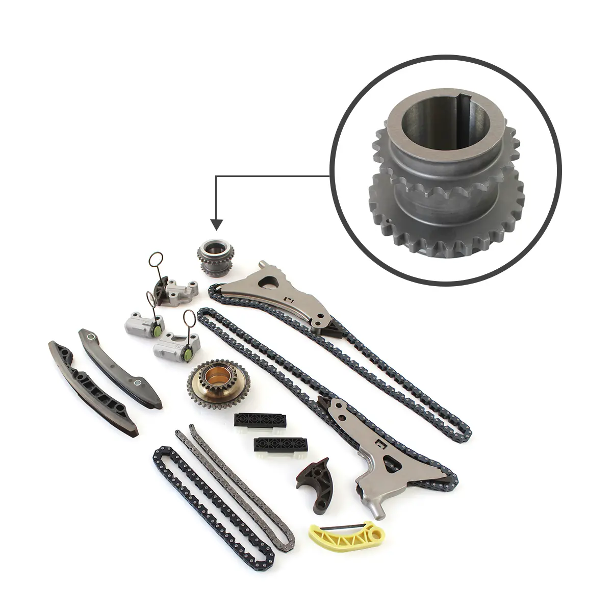 Daysyore Timing Chain Kit 0009930776 For 2014-2017 Mercedes Benz M276 E350 Gl450 Glk350 3.0L 3.5L V6 2