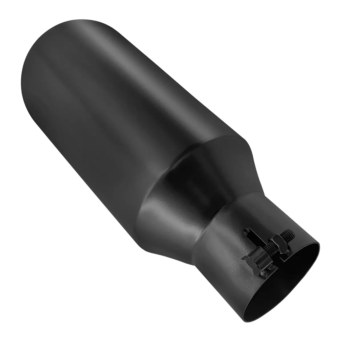 Seguler Diesel Exhaust Tip 3" Inlet 5" Outlet 12" Long Black Stainless Steel Bolt On 1