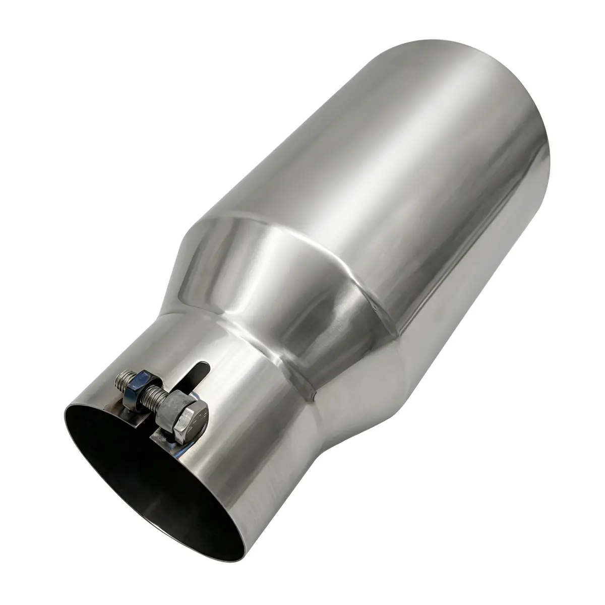 Seguler Diesel Exhaust Tip 4" Inlet 6" Outlet 12" Long Stainless Steel Bolt On 1