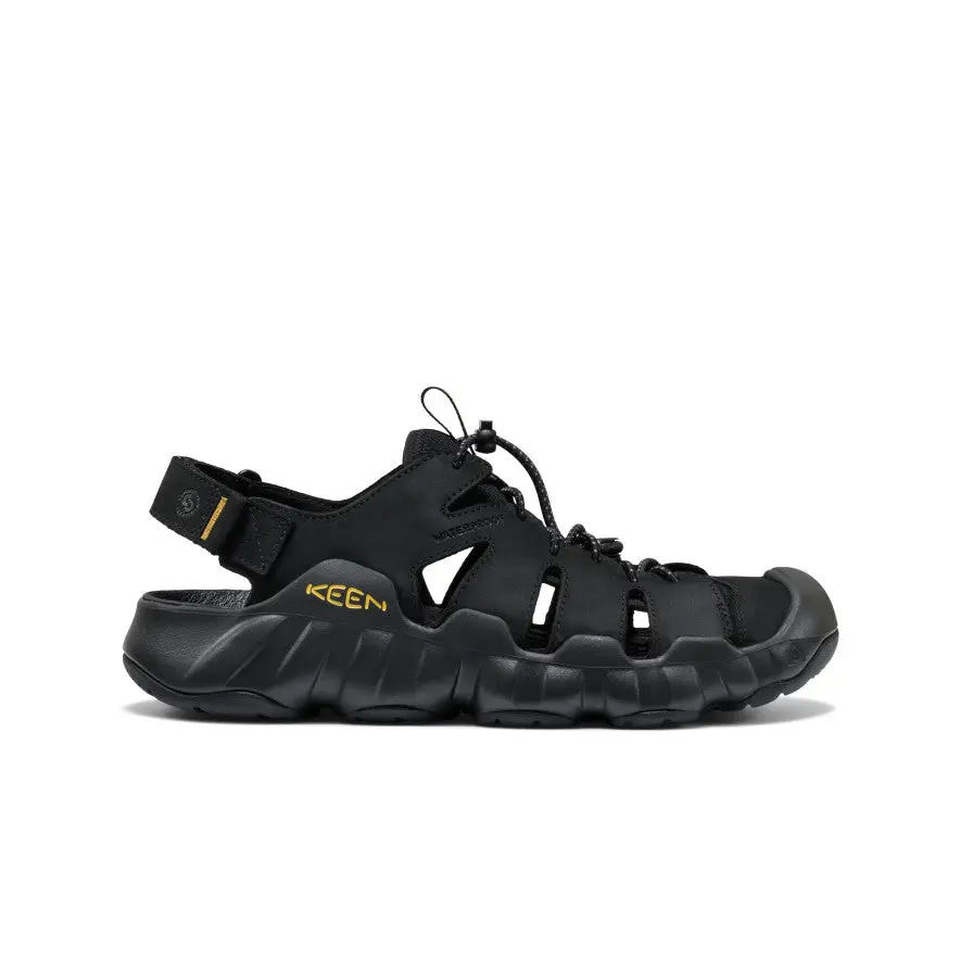 Men's Hyperport Fisherman Leather Sandal  |  Black/Keen Yellow 1