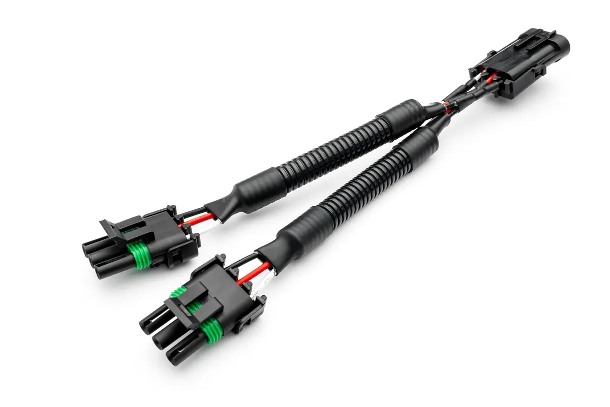 Spv Parts 2 Way Harness Splitter With 3 Pole Wp Connectors (Single) - Spv Harness System (Works With Many Vehicles, See Details) 1