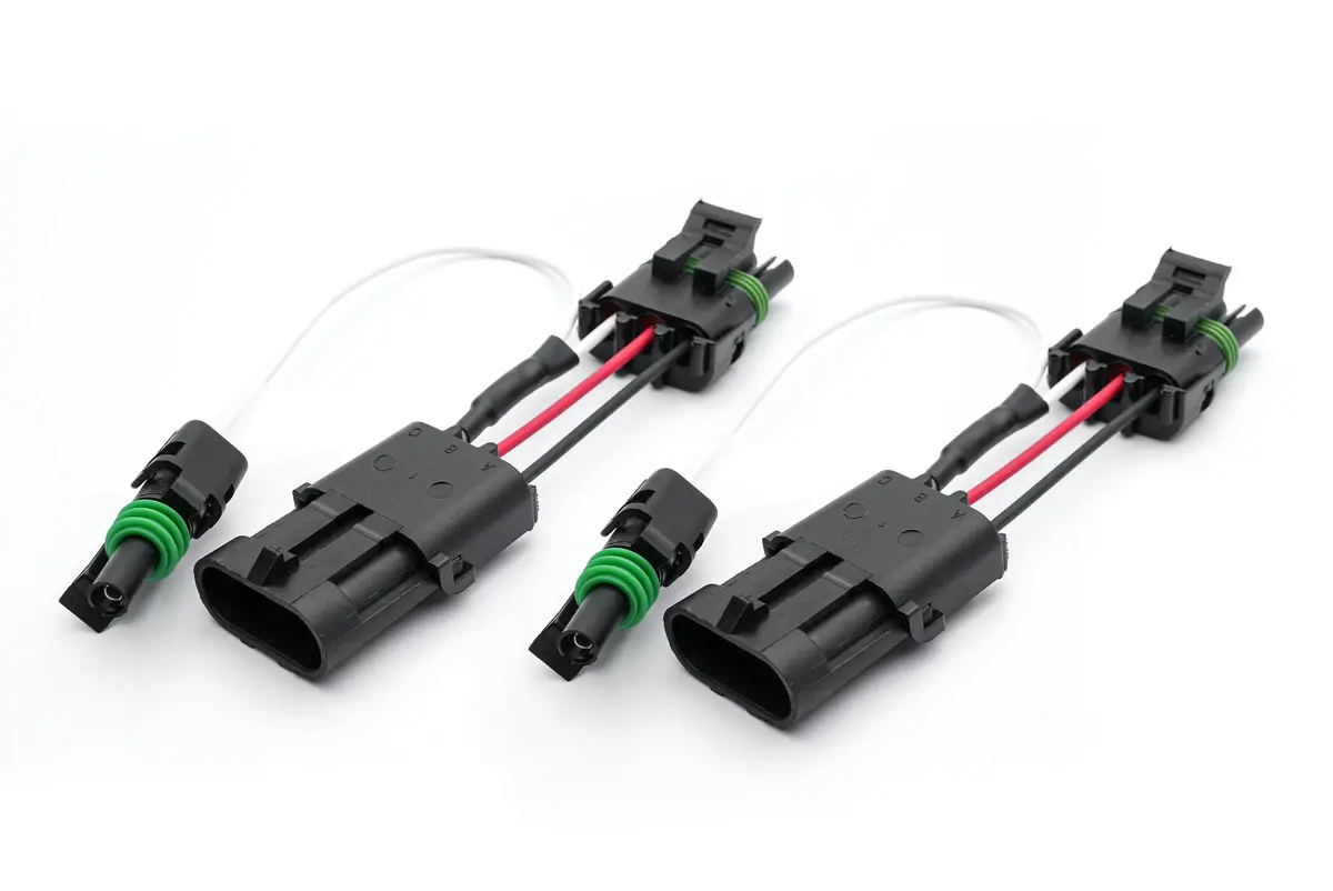 3 Pole To 3 Pole Wp Connector Adapter With Backlight Port Tap (Pair) 1