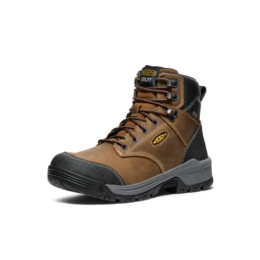 Men's Evanston 6" Waterproof Boot (Soft Toe) | Bison/Black 3