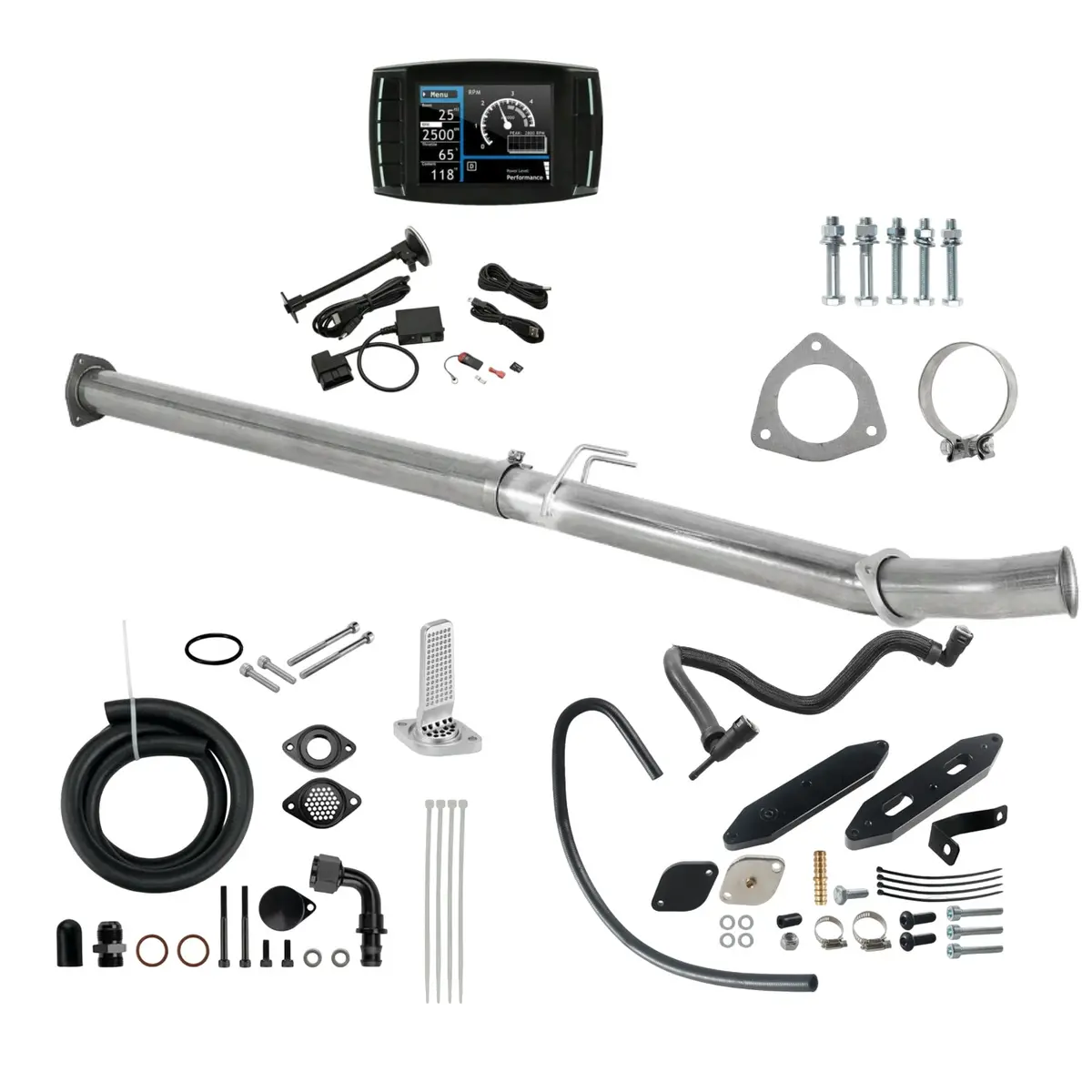 4" Dpf Delete Pipe & Egr Delete Tuner Kit Ccv Pcv Reroute For 2011-2019 6.7L Powerstroke Ford F250 F350 1