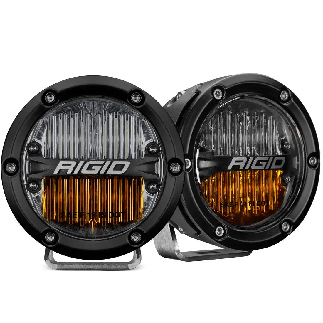 Rigid Industries 360-Series Pro Sae Fog Pair Yellow/Clear Dual #36122 1
