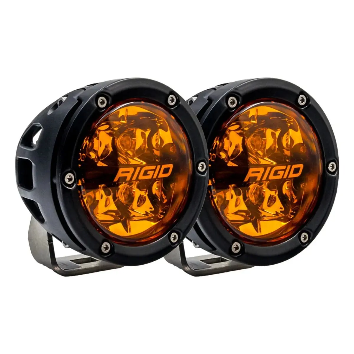 Rigid 4 Inch 360 Series Amber Pro Spot Light Pods (Sold In Pairs) 1