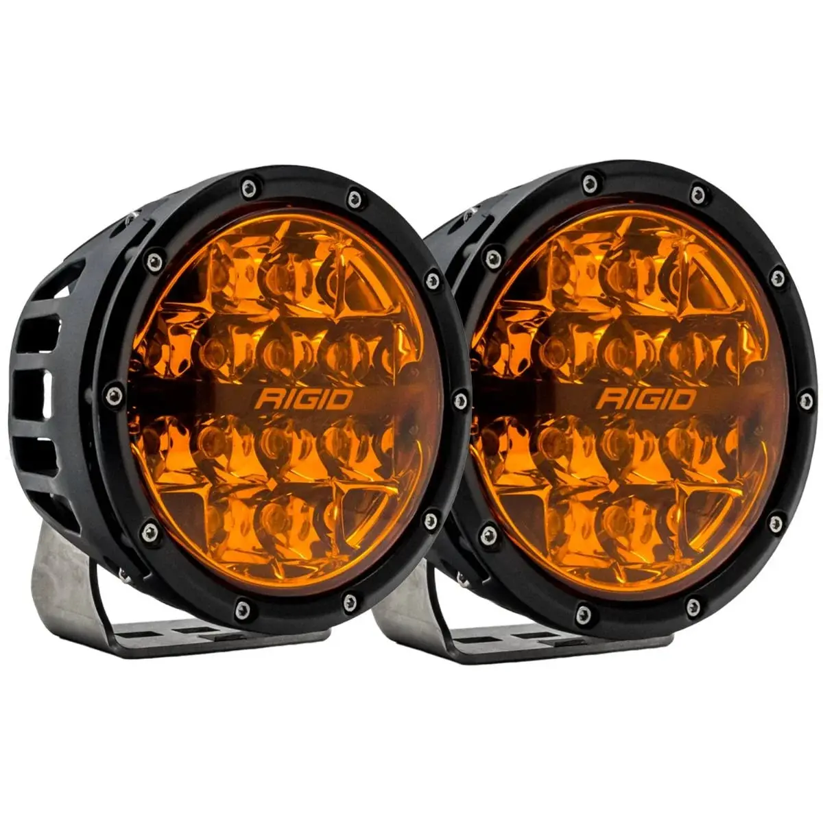Rigid 6 Inch 360 Series Amber Pro Spot Light Pods (Sold In Pairs) 1