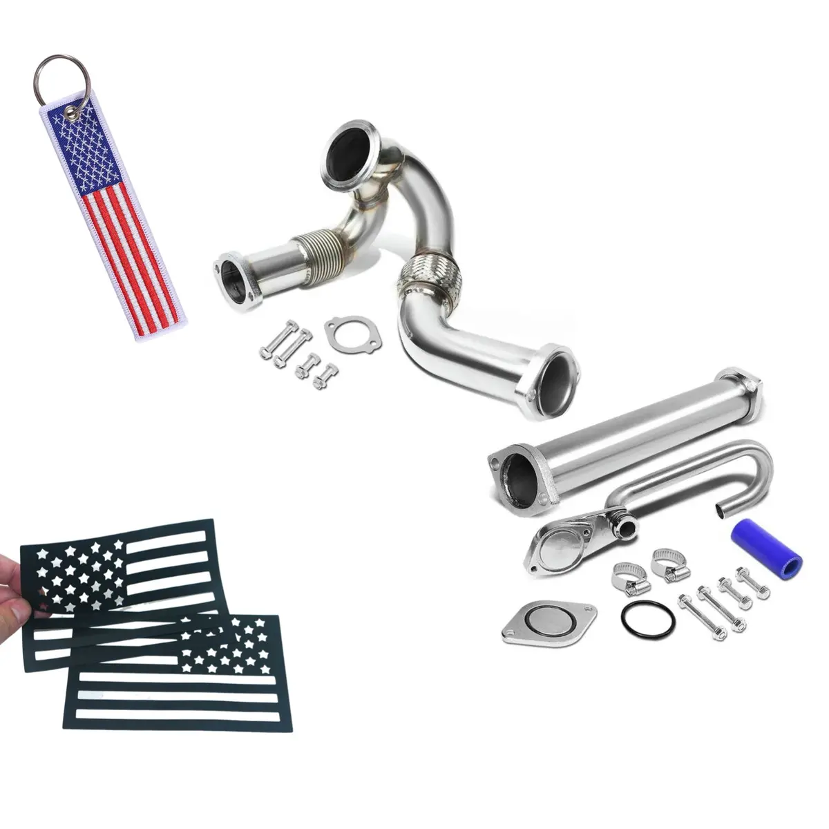 Egr Delete Kit With Up/Y-Pipe For 2003-2007 6.0 Powerstroke Ford Super Duty 1