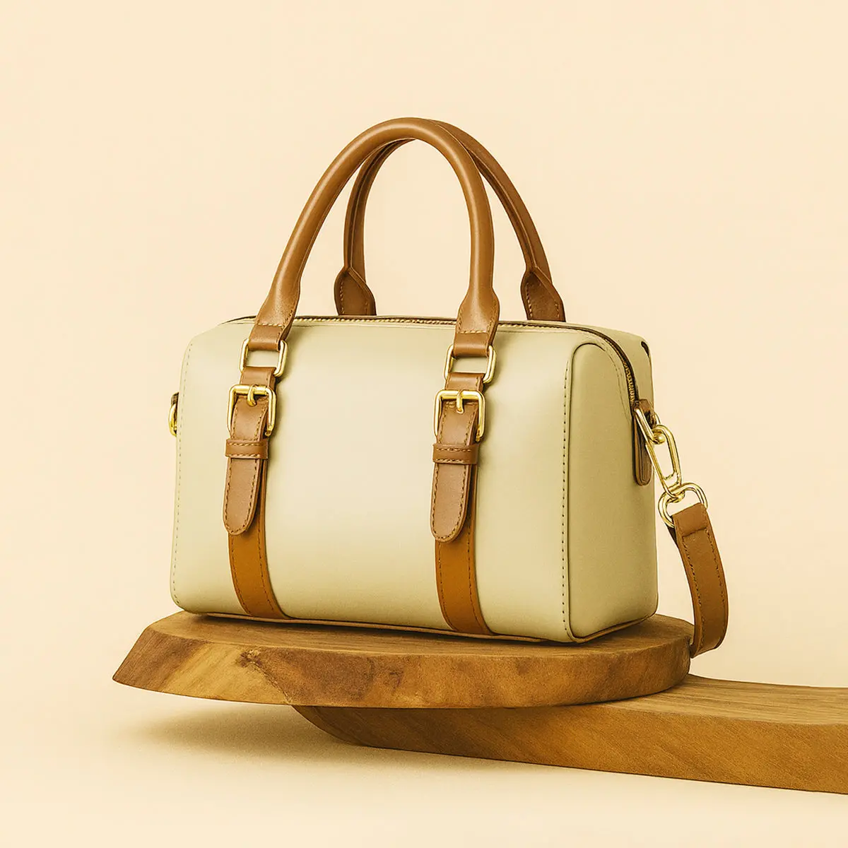 Fly Bag Beige & Brown 1