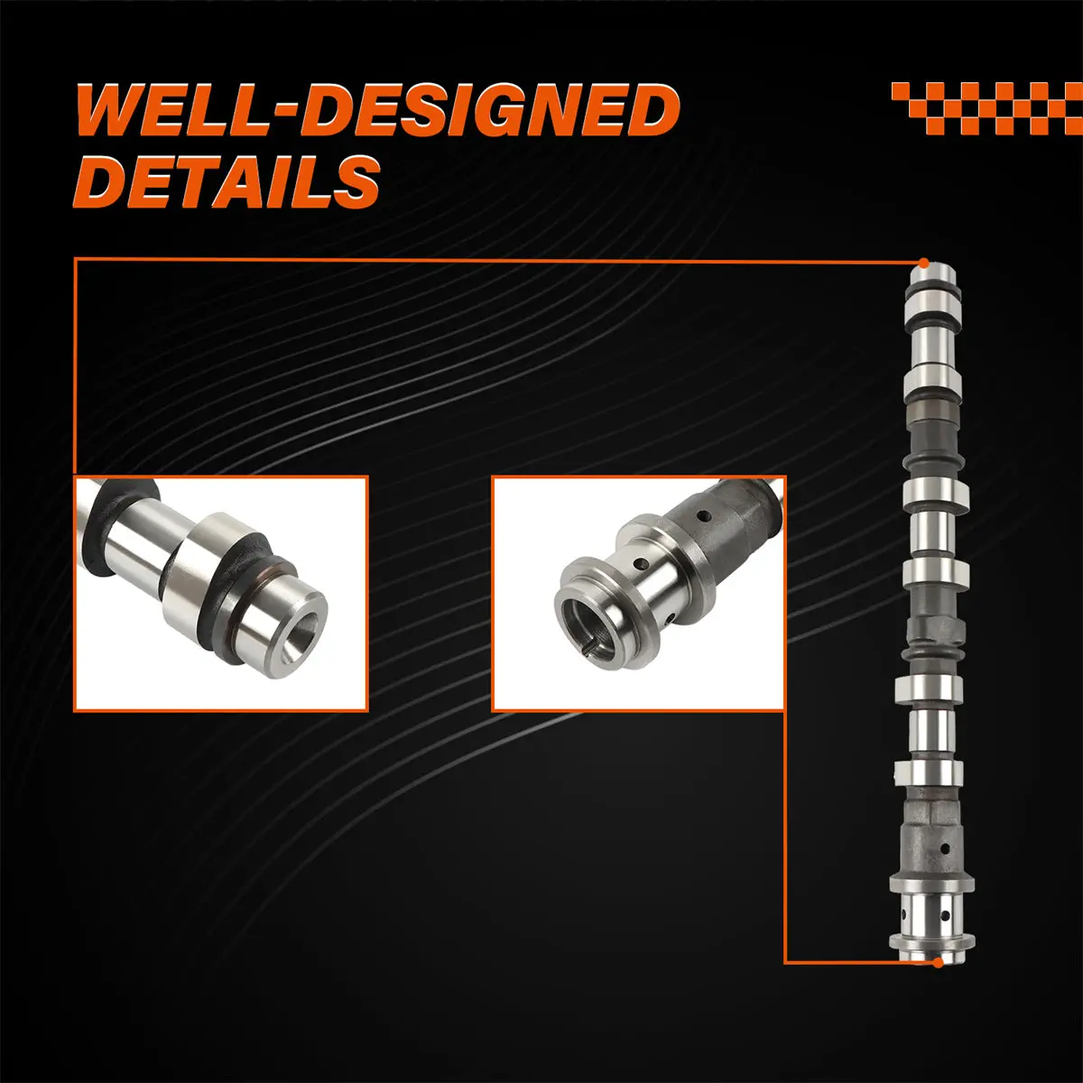 Daysyore Left Intake Camshaft 5184379Ag 5184379Af For 2011-2016 Wn & Country Jeep Chrysler Top Dodge Charger Ram 3.6L( Without Induction Coil) 2