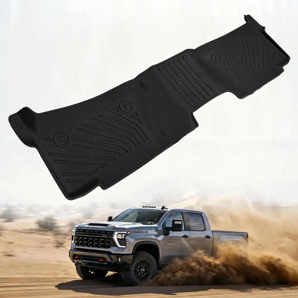 Seguler All-Weather Tpe Floor Mats For 1999-2006 Silverado/Sierra 1500 2500 3500 Crew Cab 2