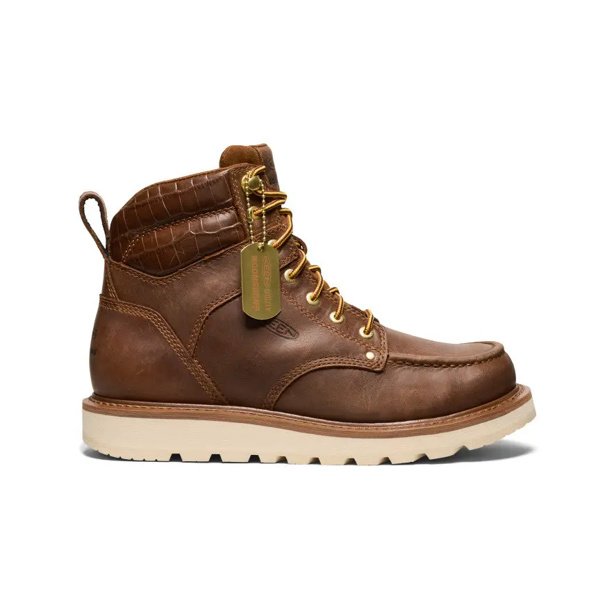 Men's Cincinnati 6" Boot (Soft Toe) X Noon Goons   |  Leather Brown/Off White 1