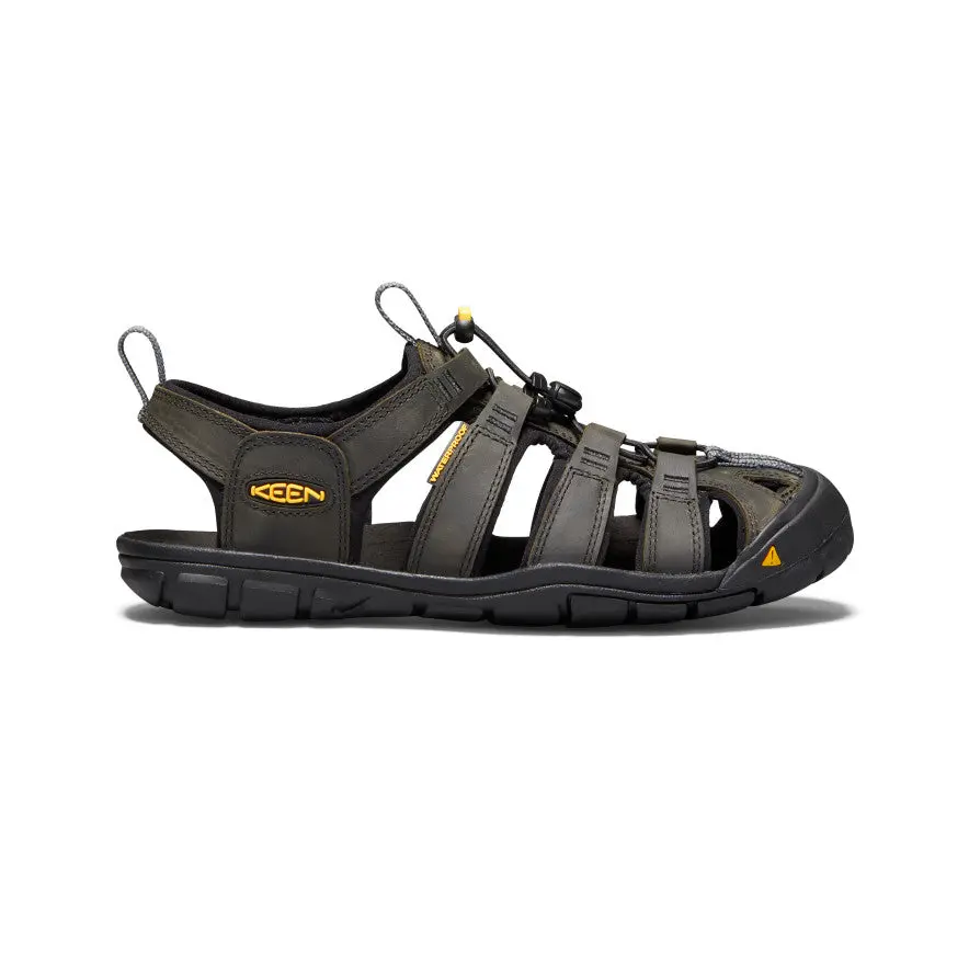 Men's Clearwater Cnx Leather Sandal  |  Magnet/Black 1
