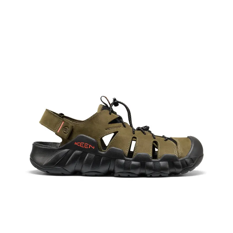 Men's Hyperport Fisherman Leather Sandal  |  Dark Olive/Black 1