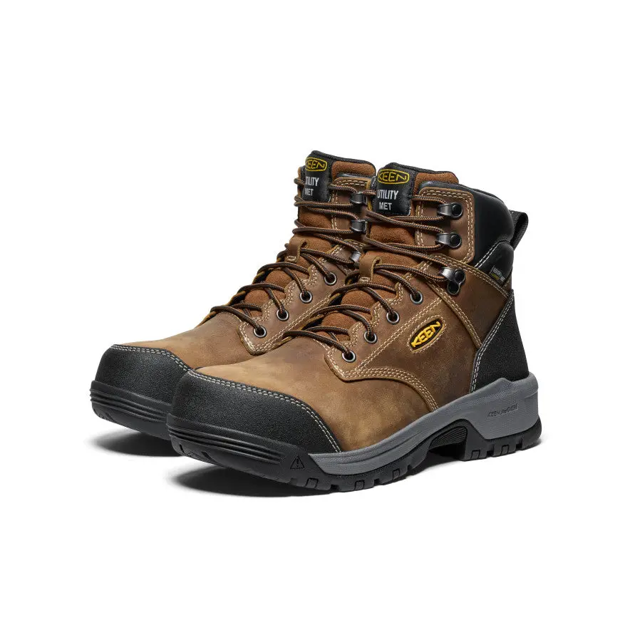 Men's Evanston 6" Waterproof Boot Int Met (Carbon Toe) | Bison/Black 2