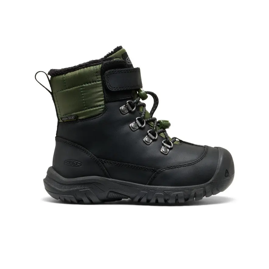 Little Kids' Kanibou Waterproof Winter Boot  |  Black/Bronze Green 1