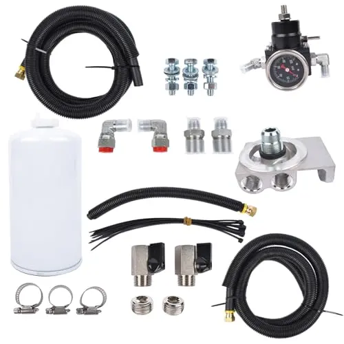 Fuel Filter Bowl Regulated Return Kit For 7.3L Powerstroke Ford F250 F350 Obs Trucks (1994-1997) 1