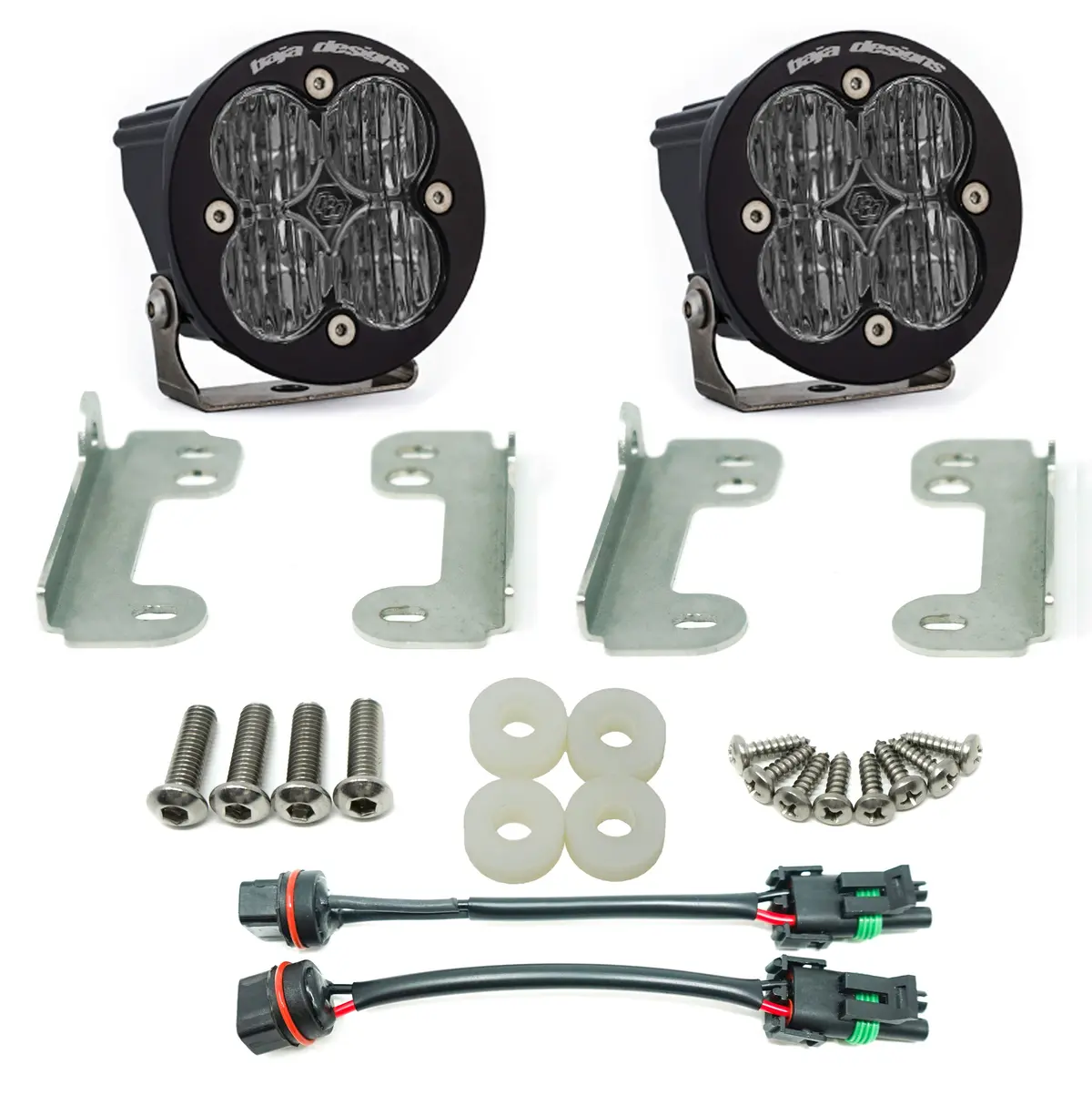 Baja Designs Squadron-R Sae Led Light Kit - Fits Jeep Wrangler 18+ Jl / Jt Sahara (Set) 1