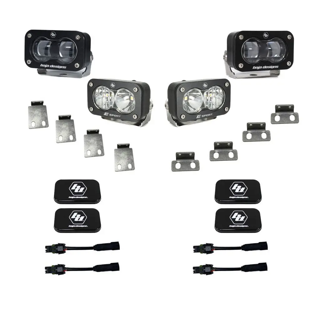 21-26 Ford F-150 Raptor; 22-26 Bronco Raptor S2 Sae Fog Pocket Kit - Baja Designs 4
