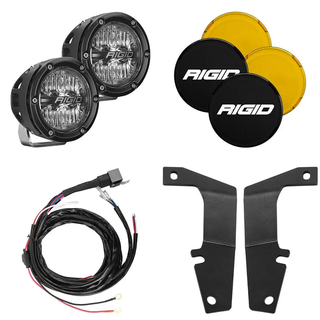 Rigid 2010-2020 Toyota 4Runner A-Pillar Light Kit Includes 4In 360-Series Driving Lights 1