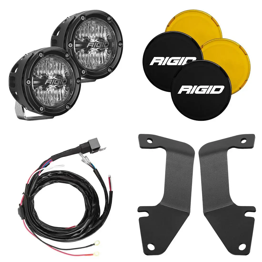 Rigid 2014-2020 Toyota Tundra A-Pillar Light Kit Includes 4In 360-Series Driving Lights 1