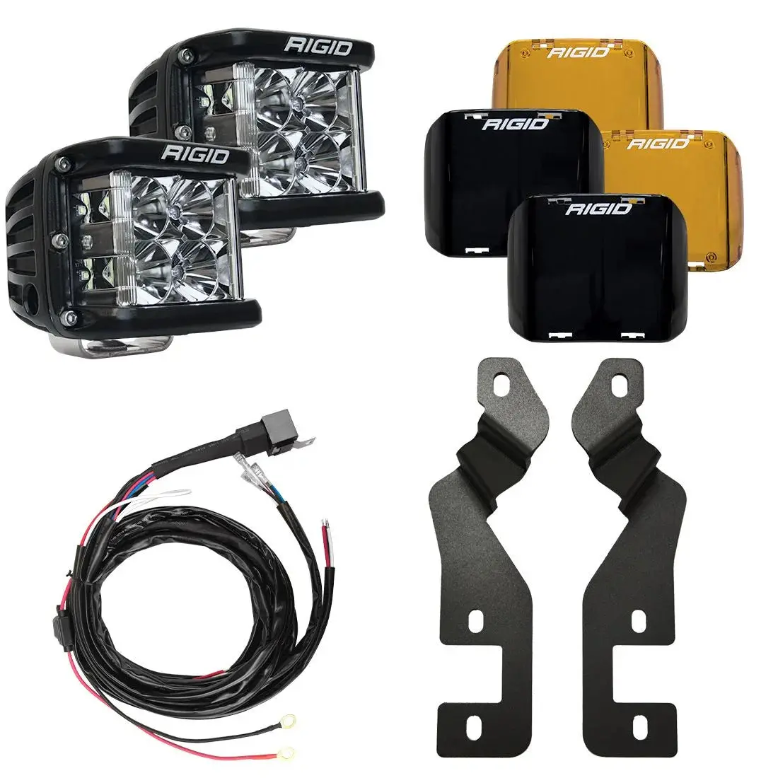 Rigid 2021 Ford Bronco Sport A-Pillar Led Light Mount Kit, Includes D-Ss Series Side Shooter Light Pods With Flood Optics - 46710 1
