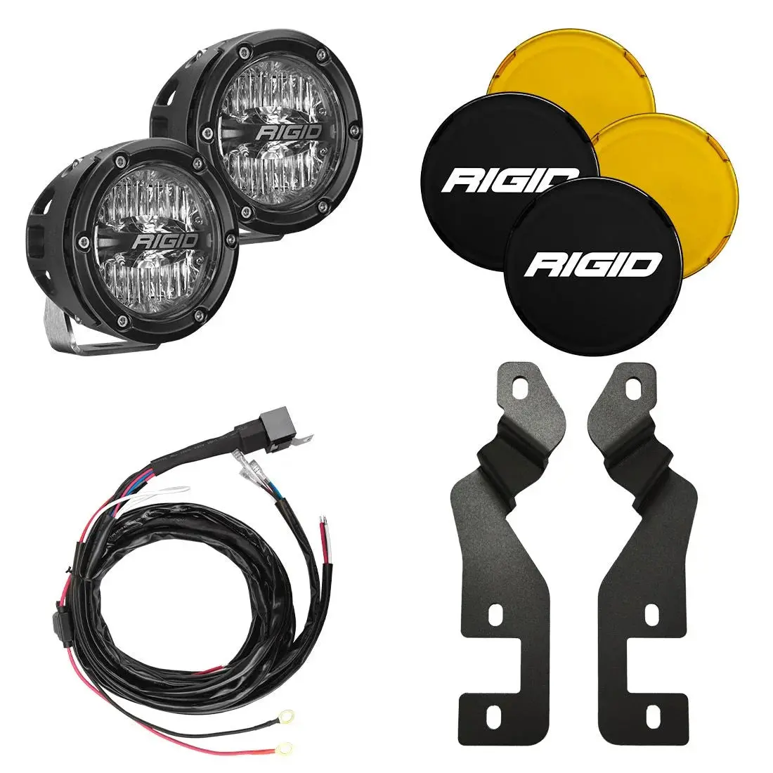 Rigid 2021 Ford Bronco Sport A-Pillar Led Light Mount Kit, Includes 4 Inch 360-Series With Drive Optic - 46711 1
