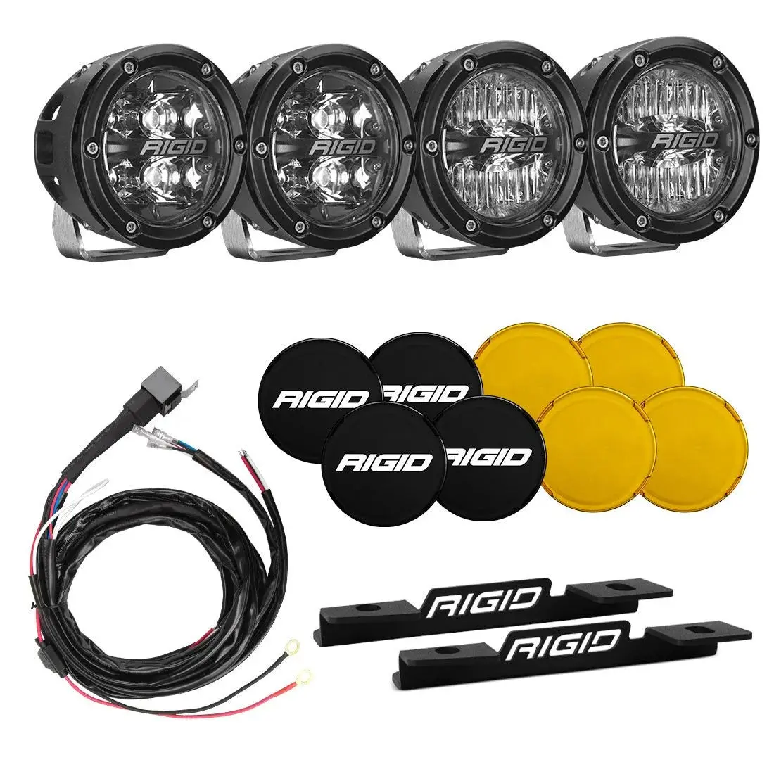 Rigid 2021-2025 Bronco A-Pillar Light Kit With A Set Of 360 Spot And A Set 360 Drive Lights - 46722 1