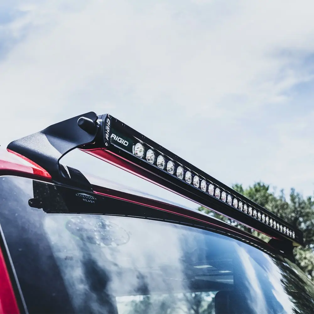 Spv Parts 2021+ Ford Bronco Roofline Mount Kit W/ 40" Rigid Radiance+ Sr (With Rgbw Backlight) Light Bar & Hidden Harness 1