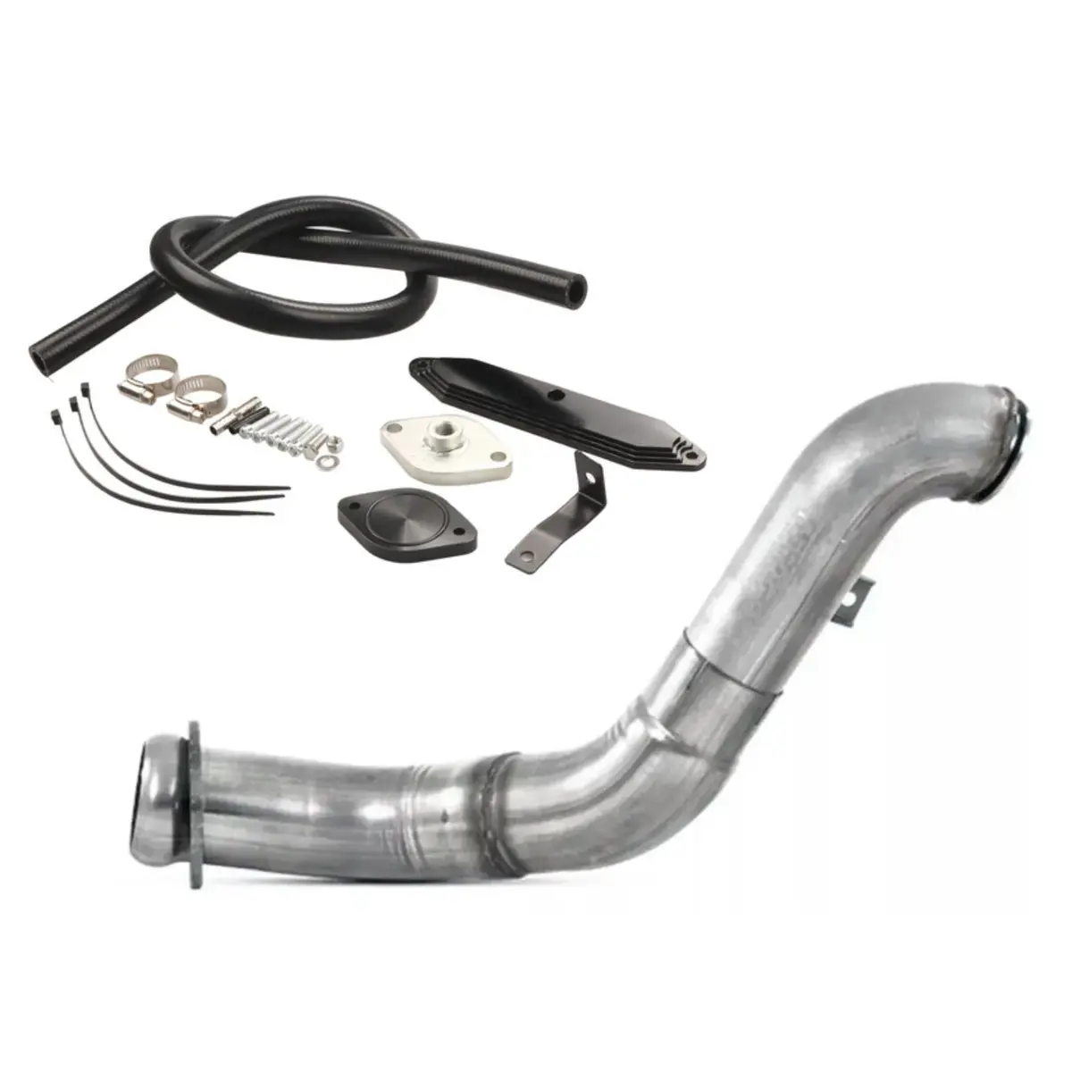 4" Down Pipe & Egr Delete For 2011-2015 6.7L Powerstroke Ford F250 F350 F450 Aluminized Steel 1