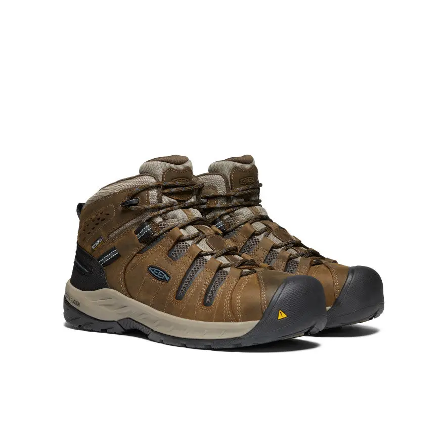 Men's Flint Ii Waterproof Boot (Steel Toe) | Cascade Brown/Orion Blue 2
