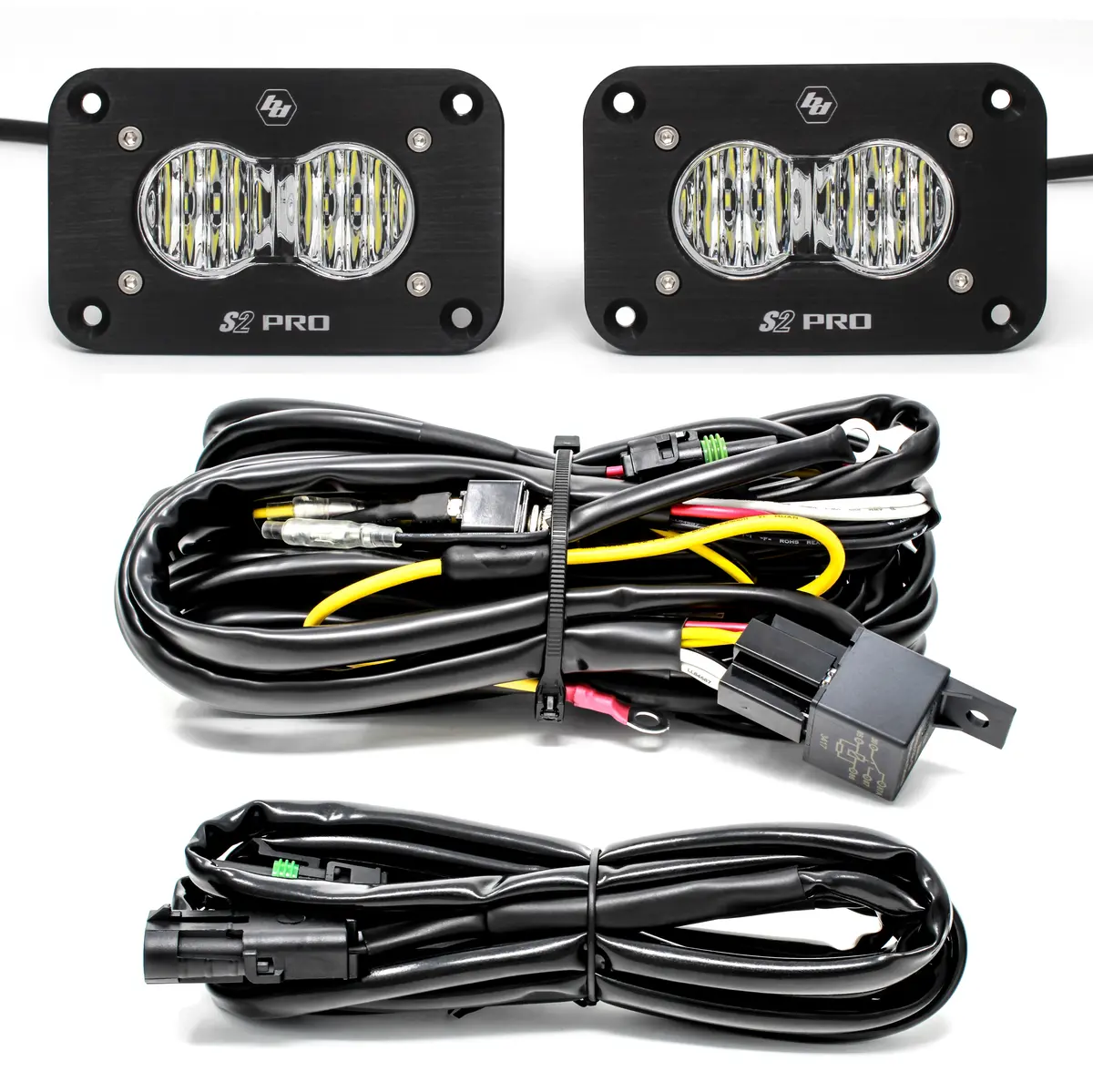 Baja Designs S2 Pro Universal Flush Mount Reverse Led Light Kit - 487807 & 487808 1