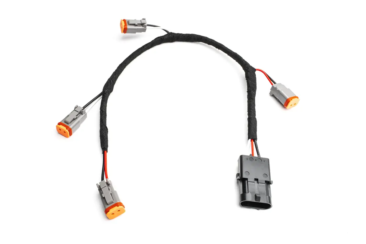 4X 2 Pole Dt Connector Harness Crossover Splitter Add On - Spv Harness System (Works With Many Vehicles, See Details) 1