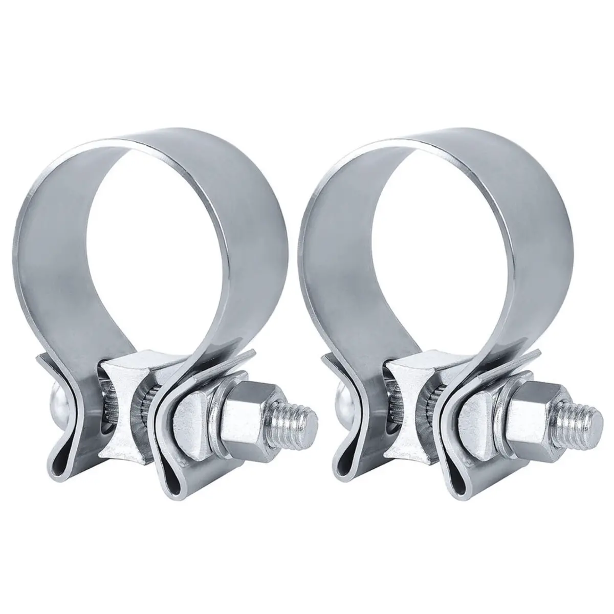 3" Inch Stainless Steel T409 Narrow Band Exhaust Clamps Seal Muffler 2Pcs 1