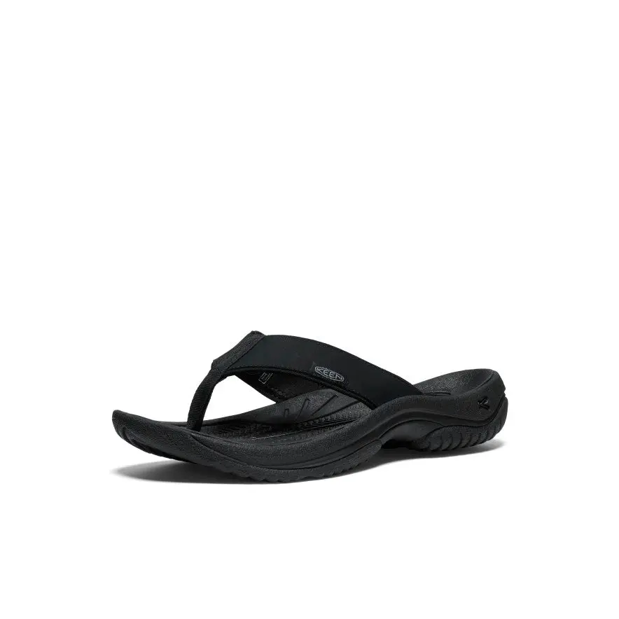 Men's Kona Leather Flip-Flop | Black/Steel Grey 3