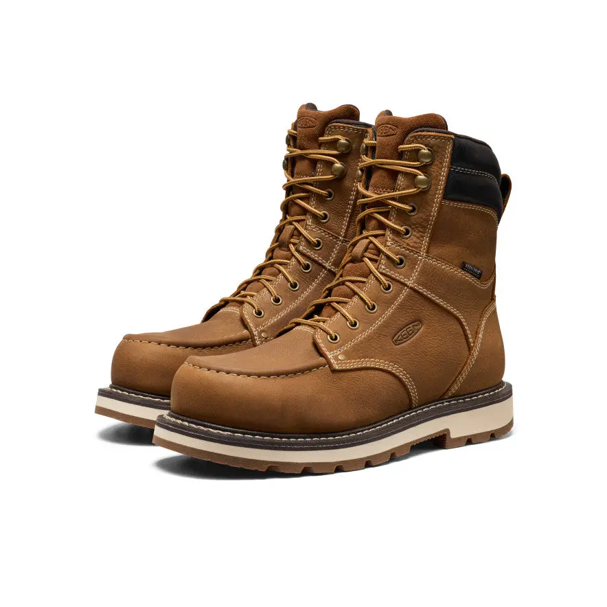 Men's Cincinnati 8" Waterproof 90° Heel Boot (Carbon Toe) | Belgian/Sandshell 2